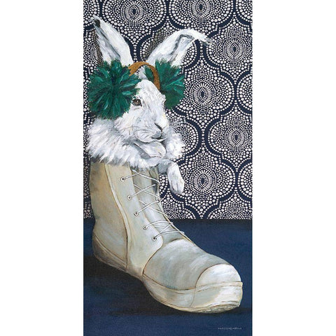 Bunny Boots 1 Gold Ornate Wood Framed Art Print with Double Matting by Kamdon Kreations