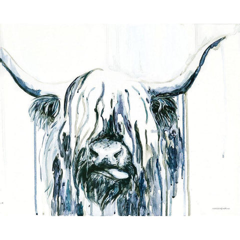 Rain Drops Keep Falling Black Modern Wood Framed Art Print by Kamdon Kreations