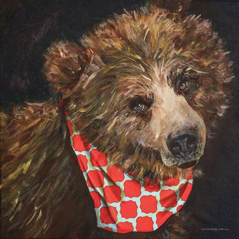 Going on a Picnic Gold Ornate Wood Framed Art Print with Double Matting by Kamdon Kreations