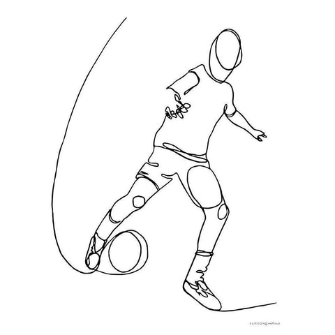 Goals      White Modern Wood Framed Art Print by Kamdon Kreations