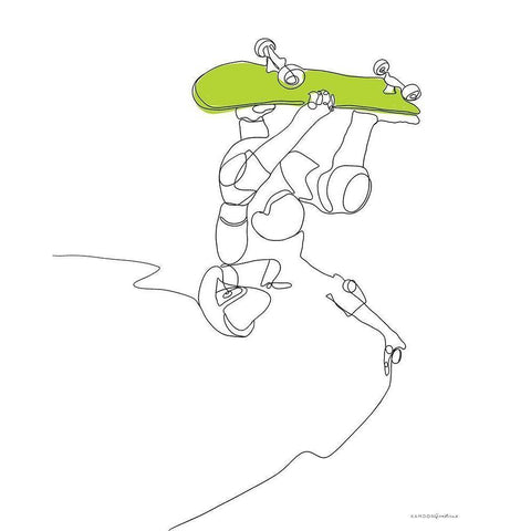 Inverted      Gold Ornate Wood Framed Art Print with Double Matting by Kamdon Kreations