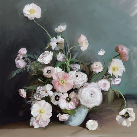 Picked From the Garden Black Modern Wood Framed Art Print with Double Matting by Kamdon Kreations