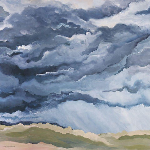 The Smell of Rain White Modern Wood Framed Art Print with Double Matting by Kamdon Kreations