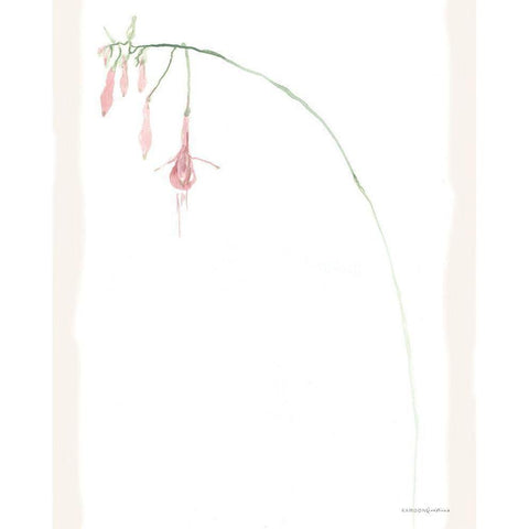 Blush Black Modern Wood Framed Art Print with Double Matting by Kamdon Kreations