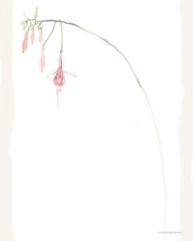 Blush White Modern Wood Framed Art Print with Double Matting by Kamdon Kreations