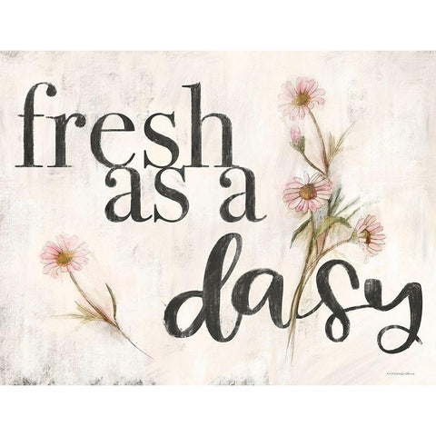 Fresh as a Daisy Black Modern Wood Framed Art Print by Kamdon Kreations