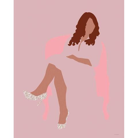 Julia Black Modern Wood Framed Art Print with Double Matting by Kamdon Kreations