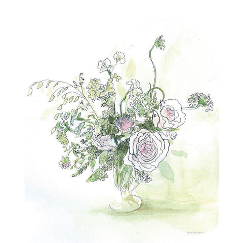 Rise and Rose     White Modern Wood Framed Art Print by Kamdon Kreations