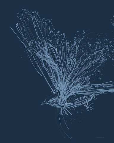 Take Flight White Modern Wood Framed Art Print with Double Matting by Kamdon Kreations