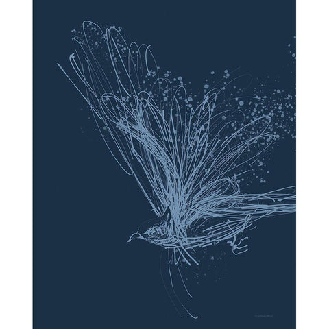 Take Flight Black Modern Wood Framed Art Print with Double Matting by Kamdon Kreations