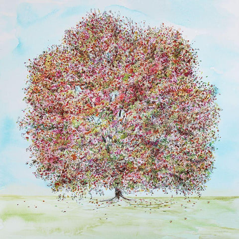 The Giving Tree Gold Ornate Wood Framed Art Print with Double Matting by Kamdon Kreations