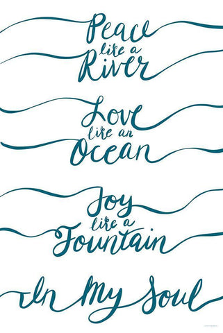 Peace Like a River   Black Ornate Wood Framed Art Print with Double Matting by Kamdon Kreations