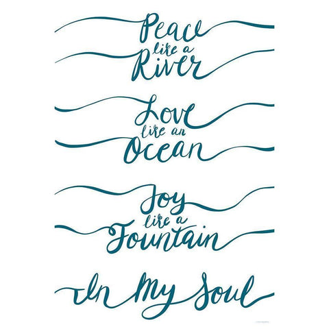 Peace Like a River   Black Modern Wood Framed Art Print with Double Matting by Kamdon Kreations