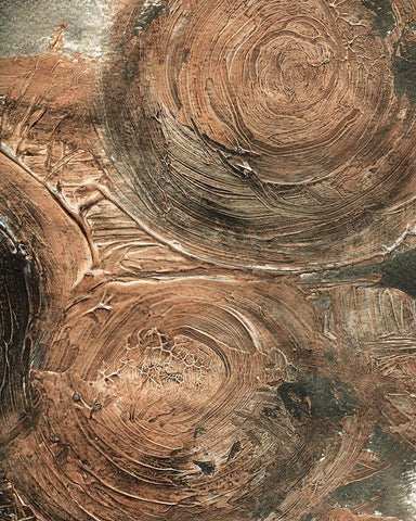 Initials on the Tree Black Ornate Wood Framed Art Print with Double Matting by Kamdon Kreations