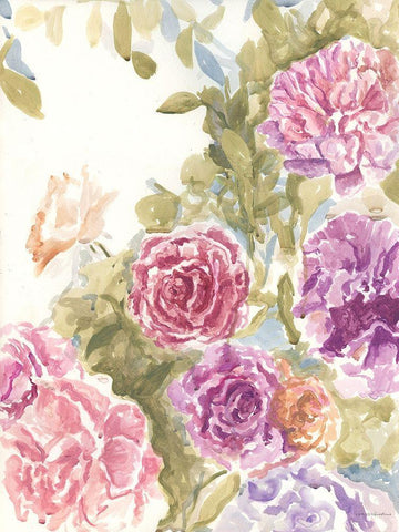 Purple and Pink Hues White Modern Wood Framed Art Print with Double Matting by Kamdon Kreations