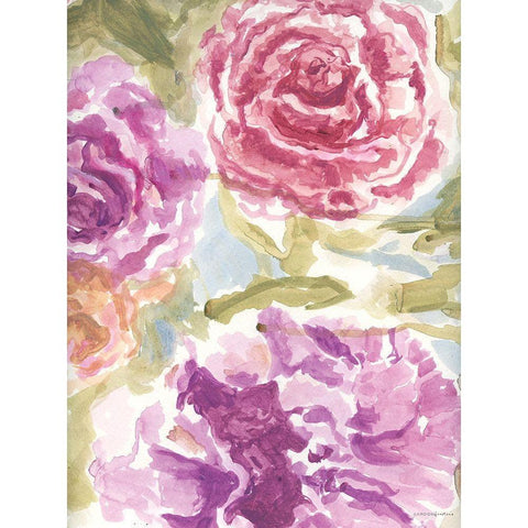 Warm Violet 1 Black Modern Wood Framed Art Print with Double Matting by Kamdon Kreations