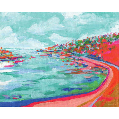 Boat Party White Modern Wood Framed Art Print by Kamdon Kreations