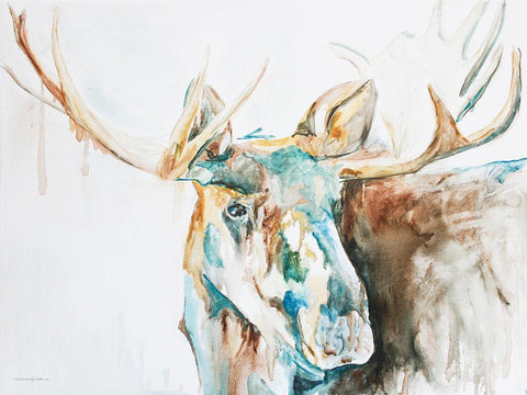 A Little Dip White Modern Wood Framed Art Print with Double Matting by Kamdon Kreations