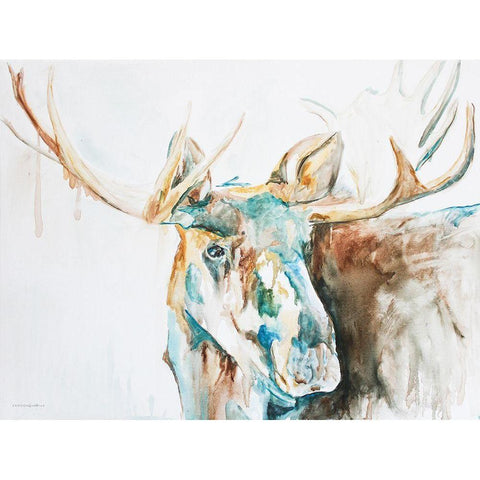 A Little Dip White Modern Wood Framed Art Print by Kamdon Kreations