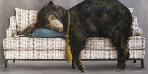 Bearing the Grind Black Ornate Wood Framed Art Print with Double Matting by Kamdon Kreations