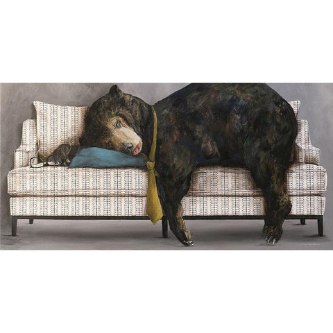 Bearing the Grind Black Modern Wood Framed Art Print with Double Matting by Kamdon Kreations