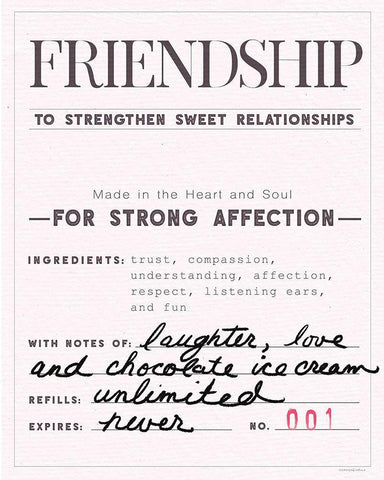 Friendship Black Ornate Wood Framed Art Print with Double Matting by Kamdon Kreations