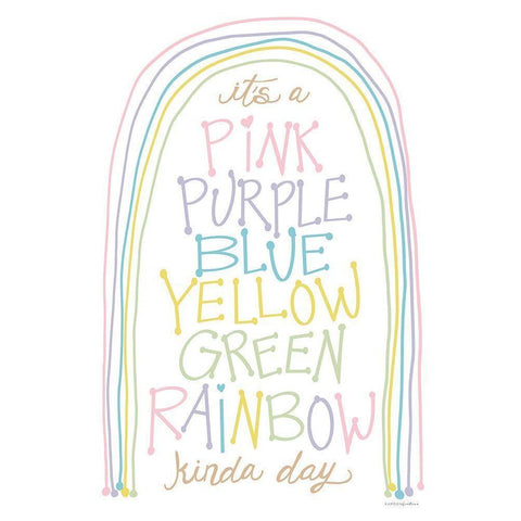 Rainbow Kinda Day Black Modern Wood Framed Art Print with Double Matting by Kamdon Kreations