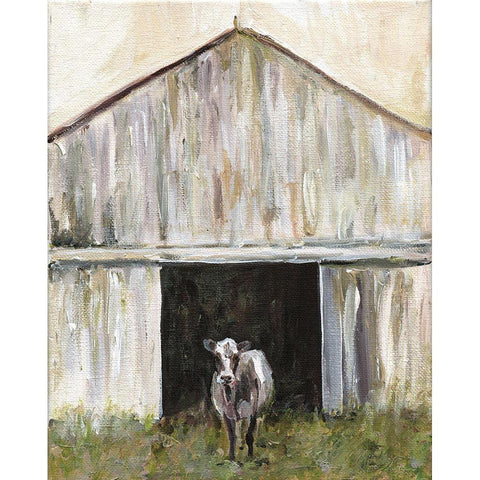 Mornin Chores Gold Ornate Wood Framed Art Print with Double Matting by Kamdon Kreations