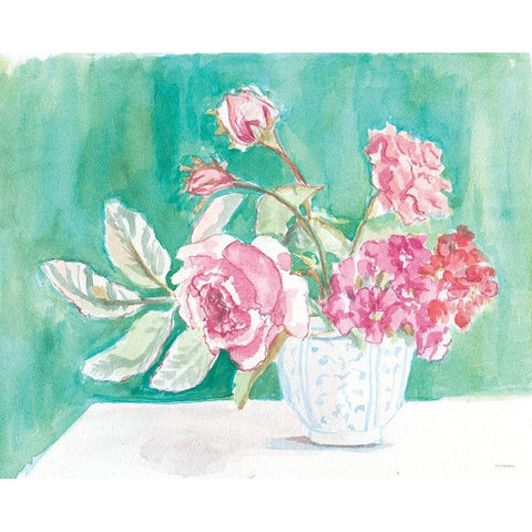 Grandmothers Bowl Gold Ornate Wood Framed Art Print with Double Matting by Kamdon Kreations