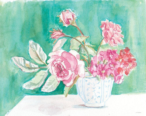 Grandmothers Bowl Black Ornate Wood Framed Art Print with Double Matting by Kamdon Kreations