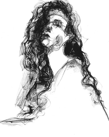 A Hing of Longing White Modern Wood Framed Art Print with Double Matting by Kamdon Kreations