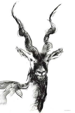 Erratic Strength Black Ornate Wood Framed Art Print with Double Matting by Kamdon Kreations