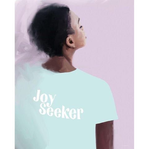 Joy Seeker White Modern Wood Framed Art Print by Kamdon Kreations