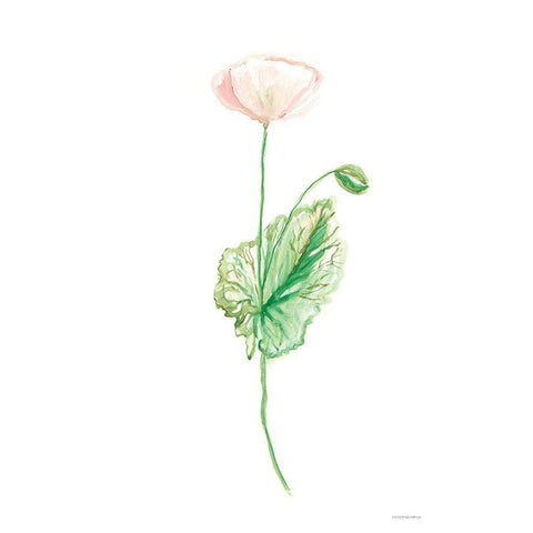 Blushing White Modern Wood Framed Art Print by Kamdon Kreations