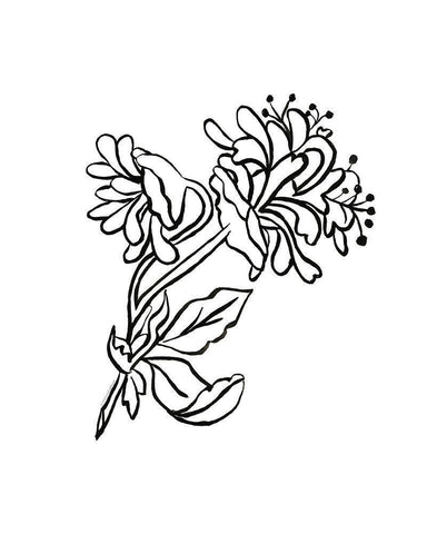 Slight-Sweet and Strong White Modern Wood Framed Art Print with Double Matting by Kamdon Kreations