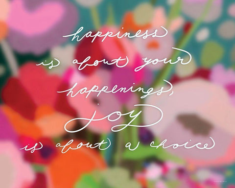 Happiness Isâ€¦ White Modern Wood Framed Art Print with Double Matting by Kamdon Kreations