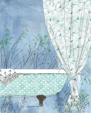 Soak in Nature Black Ornate Wood Framed Art Print with Double Matting by Kamdon Kreations