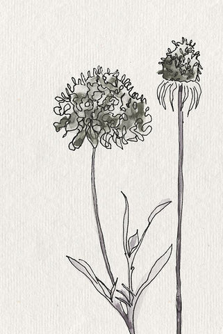 A Little to the Right White Modern Wood Framed Art Print with Double Matting by Kamdon Kreations