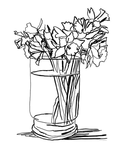 A Little One Sided White Modern Wood Framed Art Print with Double Matting by Kamdon Kreations