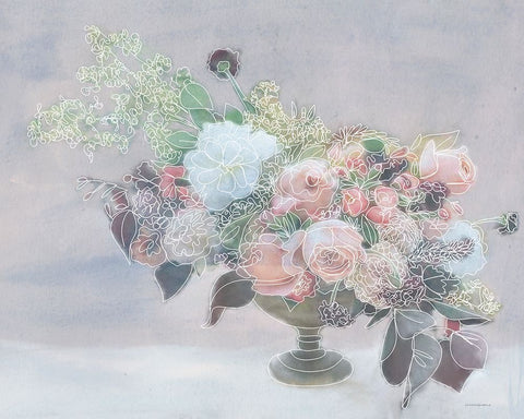 Flower Class Black Modern Wood Framed Art Print by Kamdon Kreations