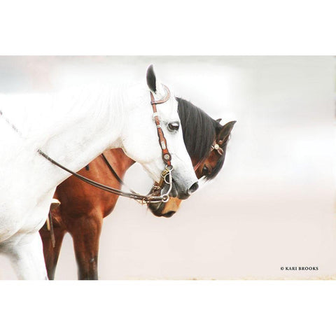 Ying and Yang Black Modern Wood Framed Art Print with Double Matting by Brooks, Kari