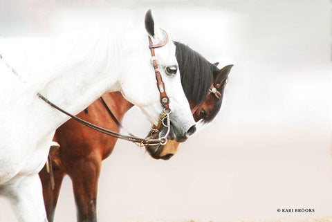Ying and Yang Black Ornate Wood Framed Art Print with Double Matting by Brooks, Kari