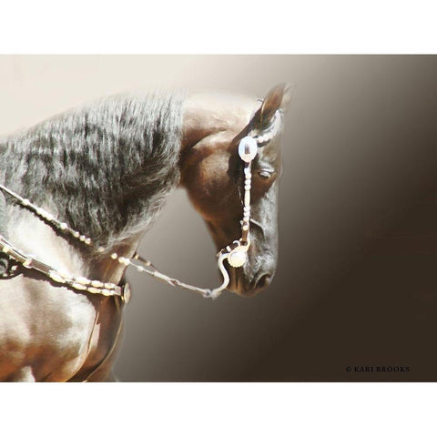 Black and Silver Black Modern Wood Framed Art Print by Brooks, Kari