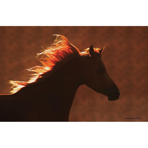 Golden Angel Black Modern Wood Framed Art Print by Brooks, Kari