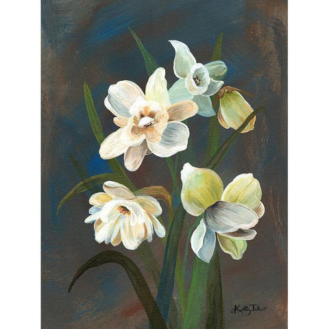 Daffodil Meadow Black Modern Wood Framed Art Print with Double Matting by Talent, Kelley