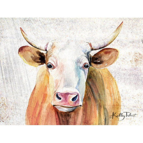 Royal Gold Steer Black Modern Wood Framed Art Print with Double Matting by Talent, Kelley