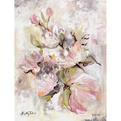 Rubys Garden White Modern Wood Framed Art Print by Talent, Kelley