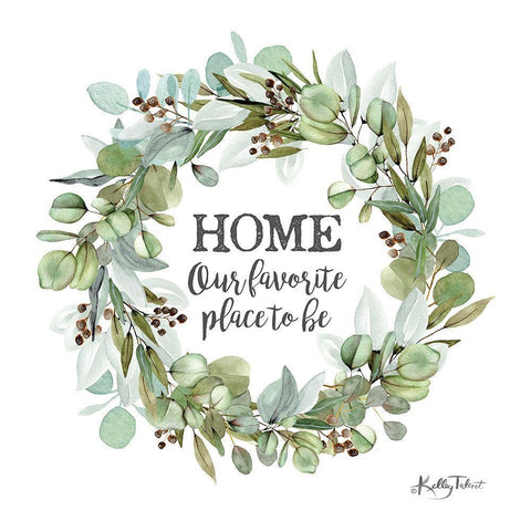 Home - Our Favorite Place White Modern Wood Framed Art Print with Double Matting by Talent, Kelley