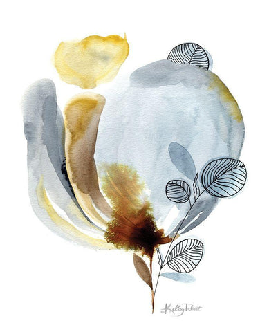 Fields of Cotton II White Modern Wood Framed Art Print with Double Matting by Talent, Kelley