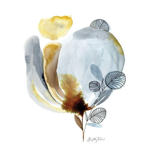 Fields of Cotton II Black Modern Wood Framed Art Print by Talent, Kelley